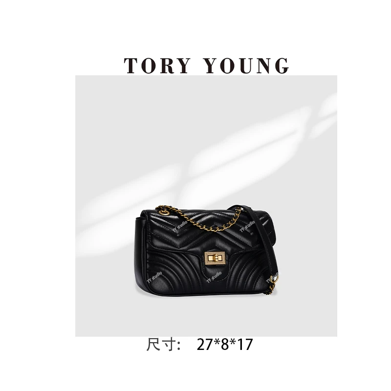 【TY】GQ-6982-黑色 轻奢高级韩版单肩潮流时尚简约女包