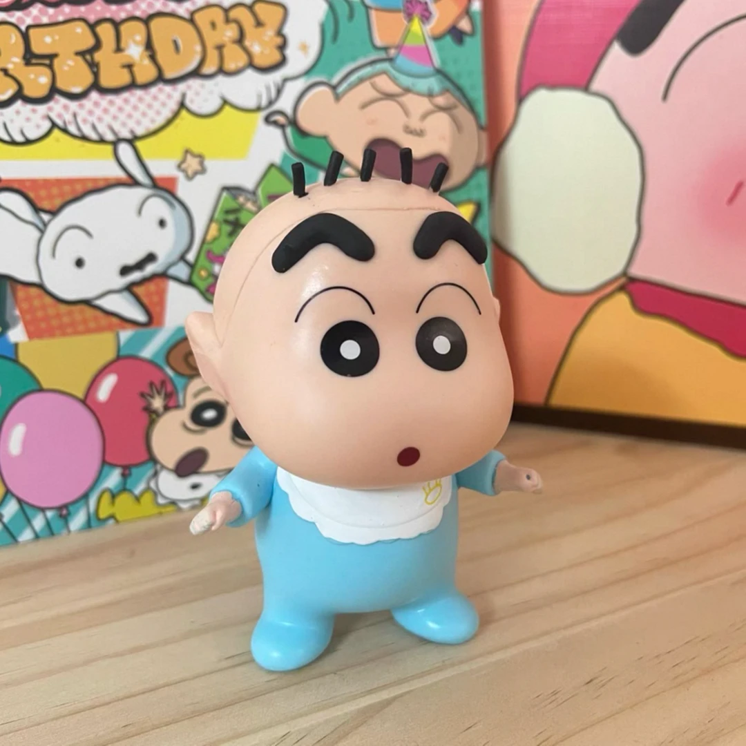 蜡笔小新野原新之助婴儿新五根毛可爱有趣系列动漫摆件生日礼物