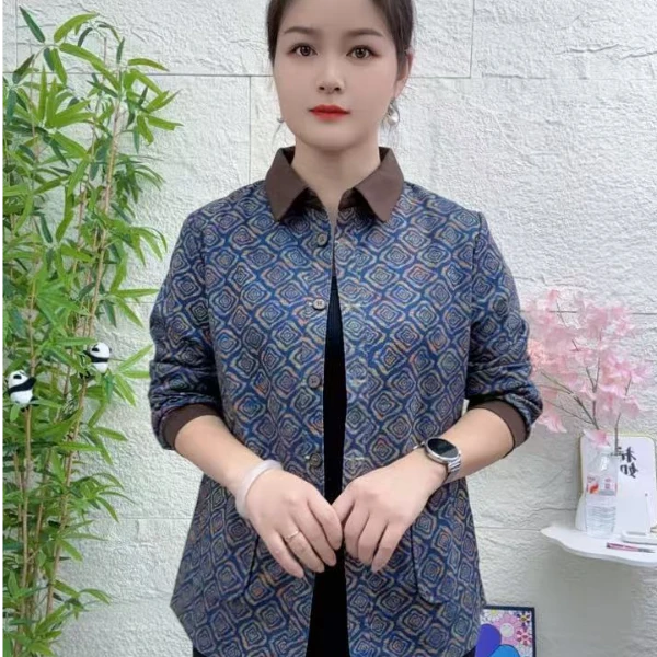 大码200斤新款春夏秋款衬衫外套时尚休闲百搭宽松网遮翻领