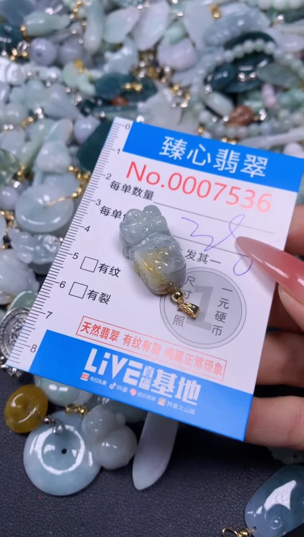 【闪购商品】翡翠颈饰未镶嵌含绳0007536