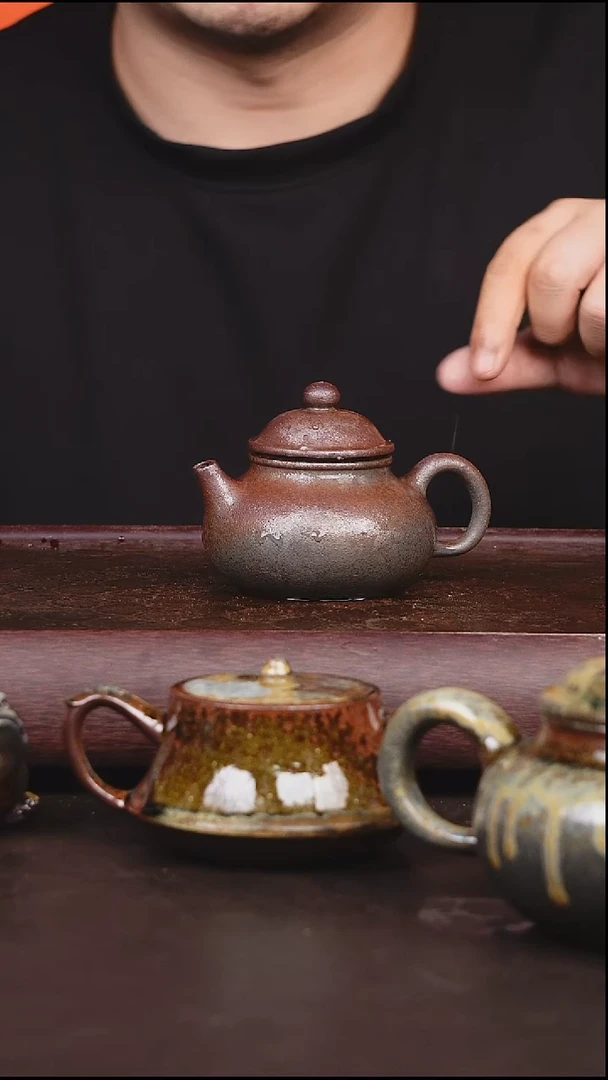 茶壶紫砂柴烧 壶