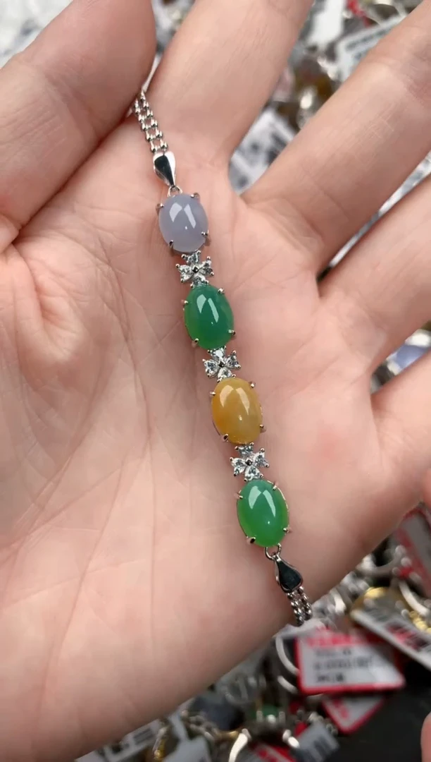 银S925镶嵌戒指翡翠555       6