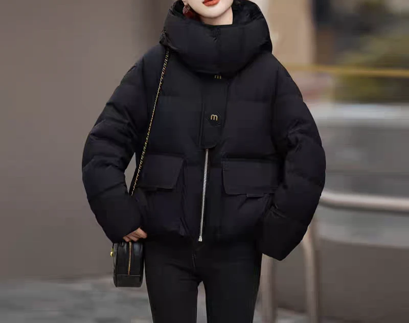 925-1-DQ连帽m标加厚短款外套