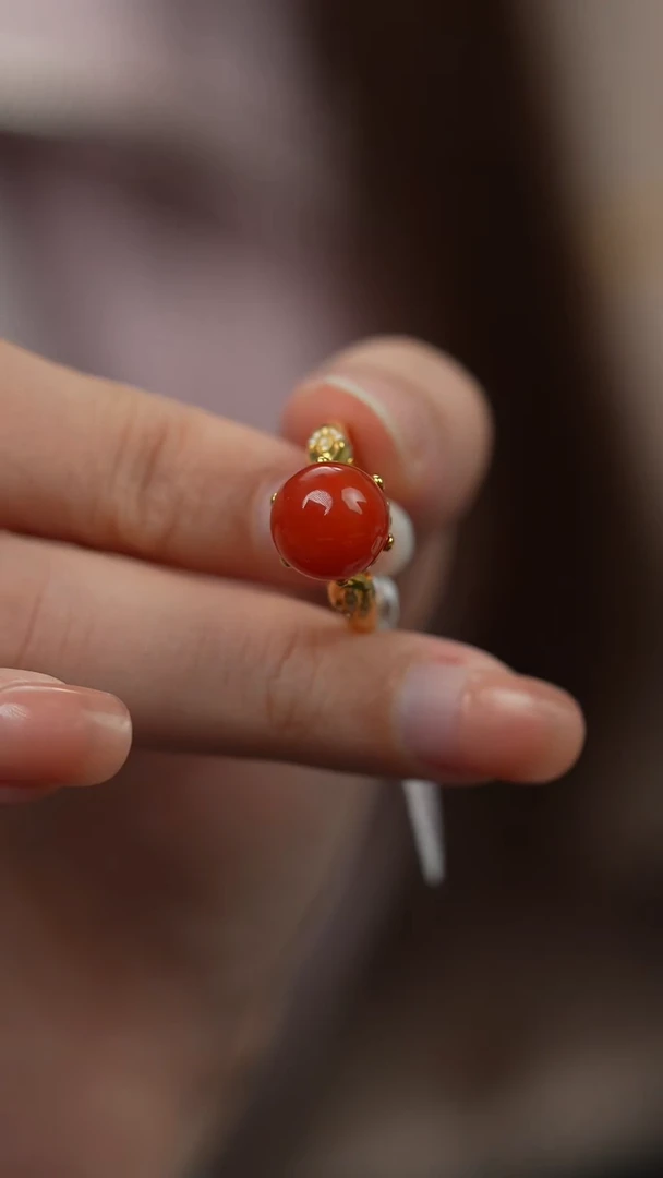 未镶嵌Q85（多样性发一件）南红玛瑙戒指