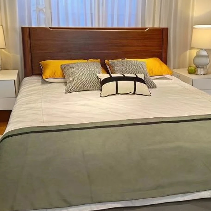 卧室家具实木床乌金木床双人床新中式高品质家用大床全实木大床