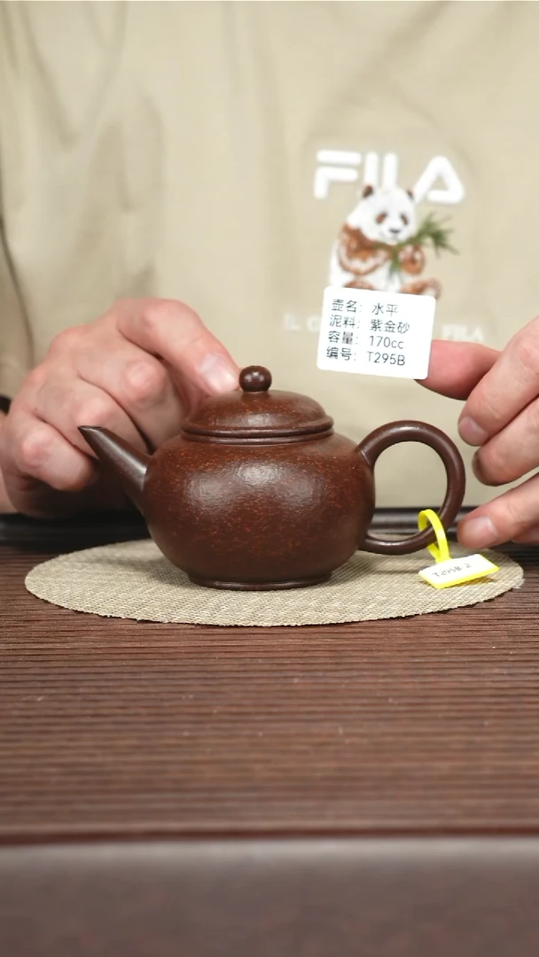 茶壶紫砂T295B 紫金砂 水平 170cc