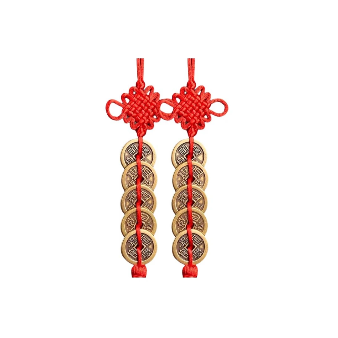 乔迁中式创意八卦挂饰五帝钱入户门挂件卧室葫芦摆件工艺品