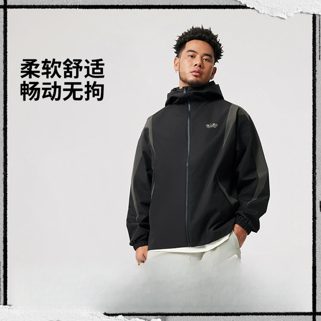 李宁风衣外套反伍BADFIVE 2025新品男子时尚宽松运动风衣AFDV005