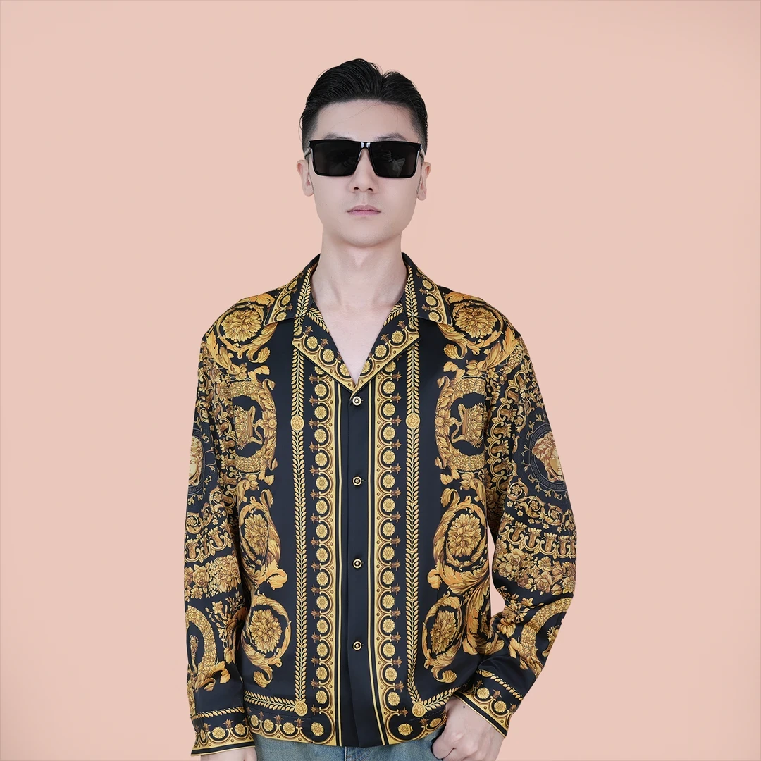 瓦萨琪勒芬休闲印花衬衫