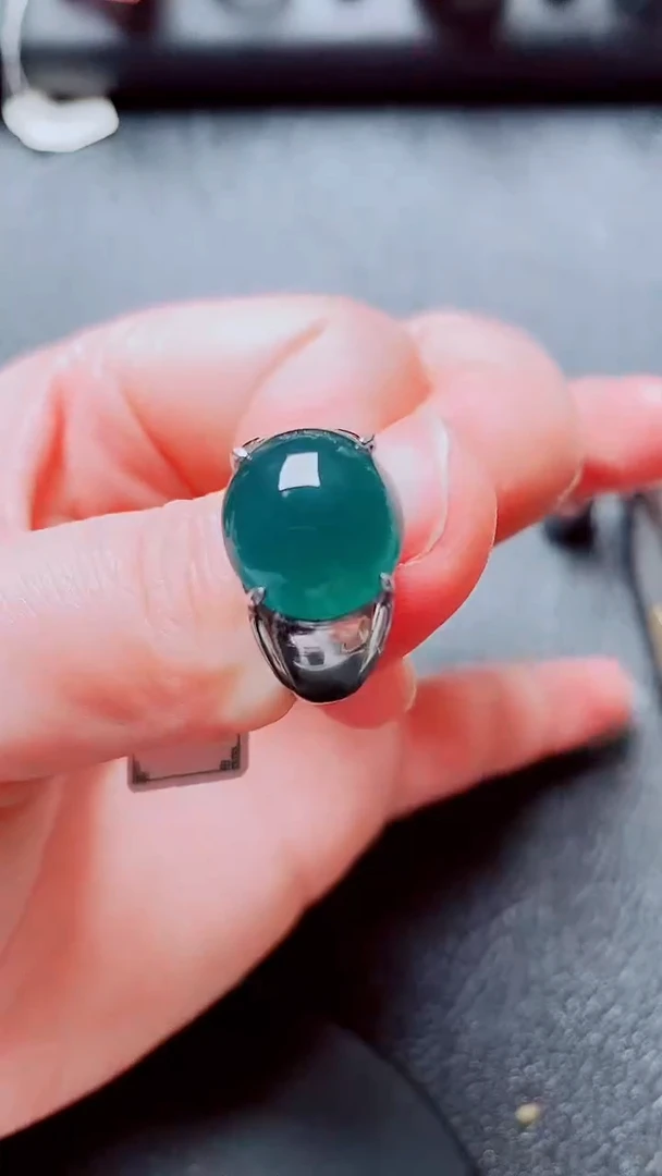 银S925镶嵌戒指翡翠1111