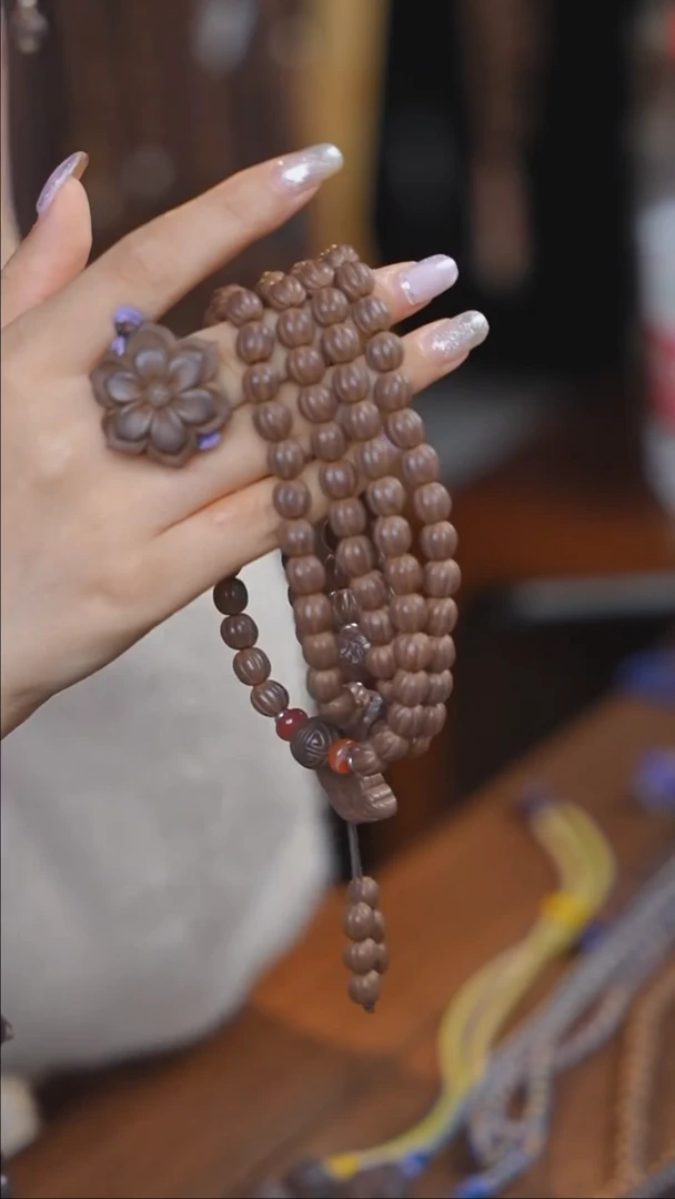 泥塑生命之光0.8左右瓜珠108子念珠款式