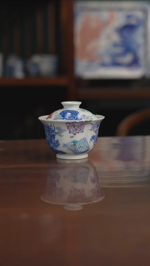 空山明月 新斗彩 棋逢对手