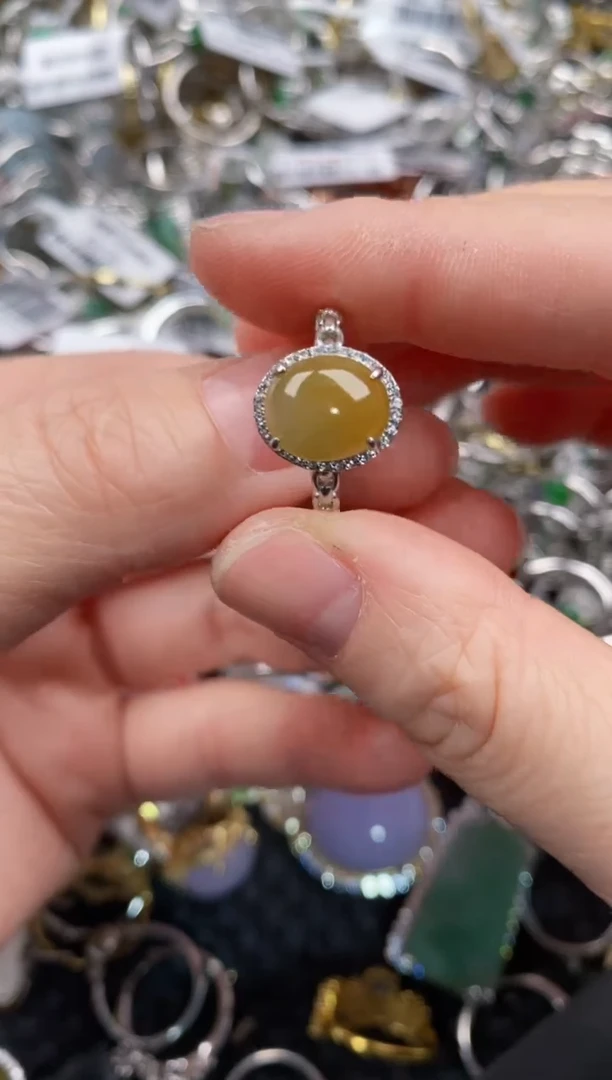 银S925镶嵌戒指翡翠777                 6