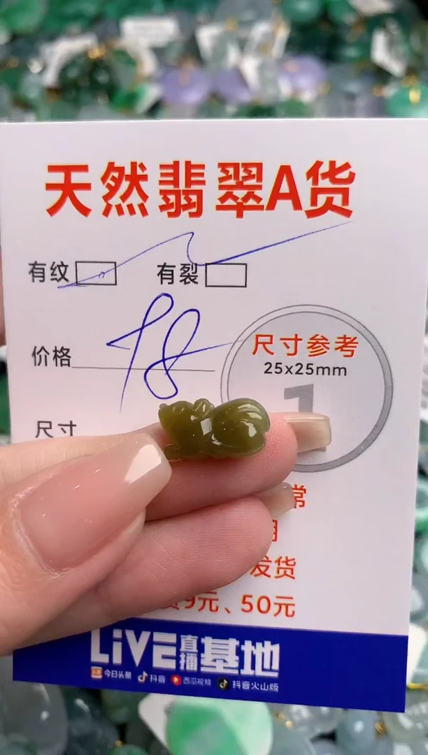 翡翠18K金镶嵌颈饰23000042