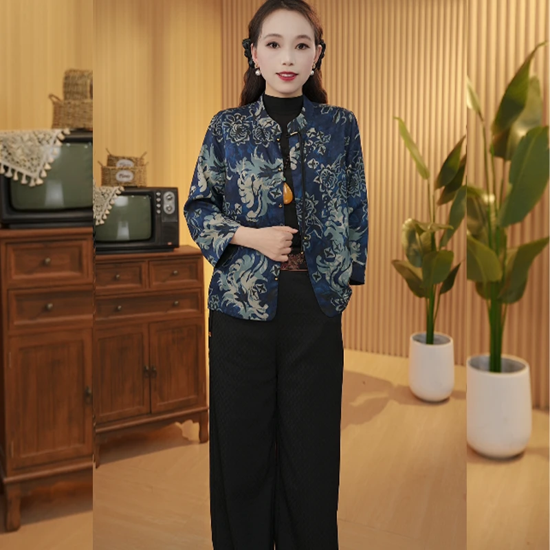 【青花瓷】2025新中式开衫外套中年女装夏季上衣外套