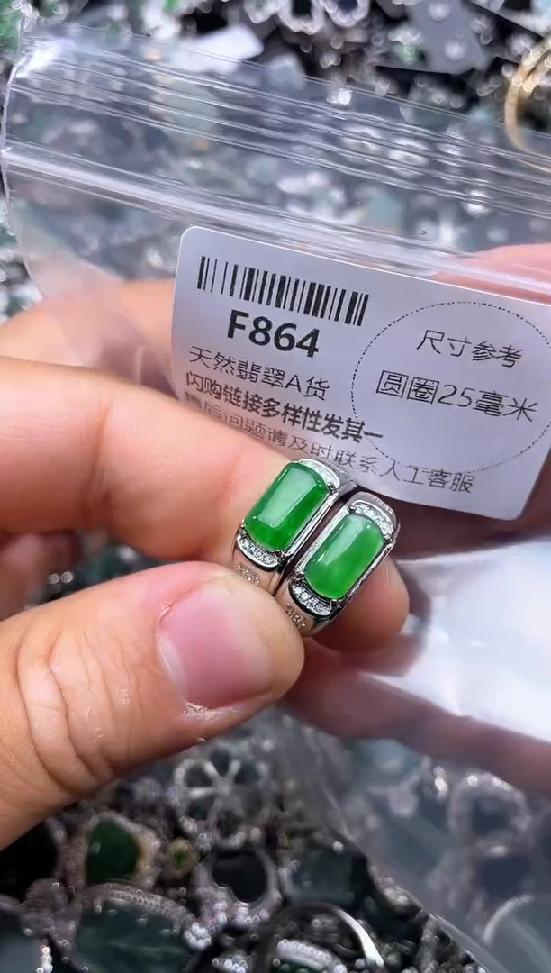 【闪购商品】翡翠颈饰未镶嵌F864戒指 多样性发其一