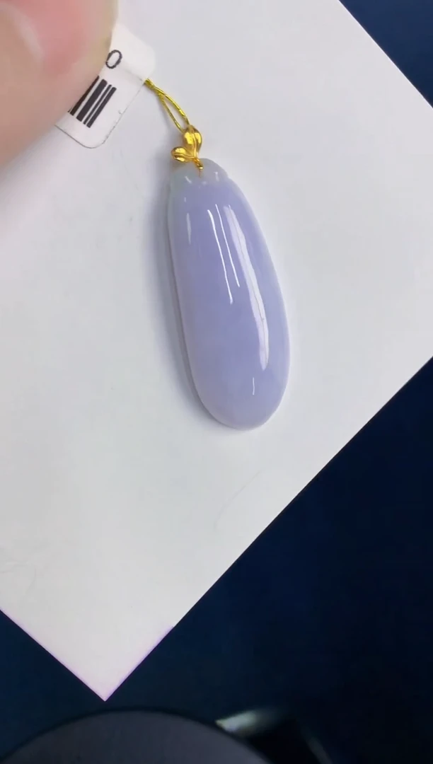 颈饰18K金镶嵌翡翠天然翡翠缅甸A货