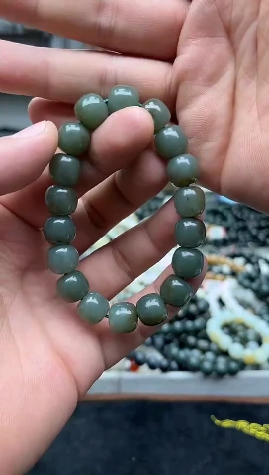 未镶嵌手链和田玉纯天然新疆且末天空蓝12
