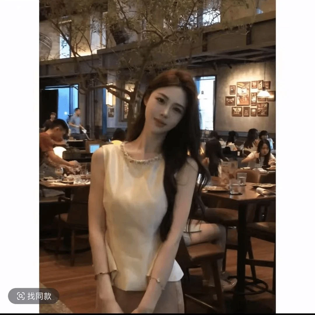 小香风名媛气质设计感法式轻奢背心上衣女夏季