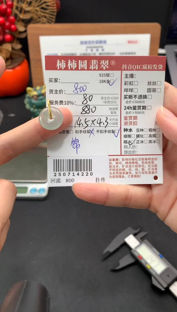 翡翠18K金镶嵌颈饰洛*7姐姐250714220