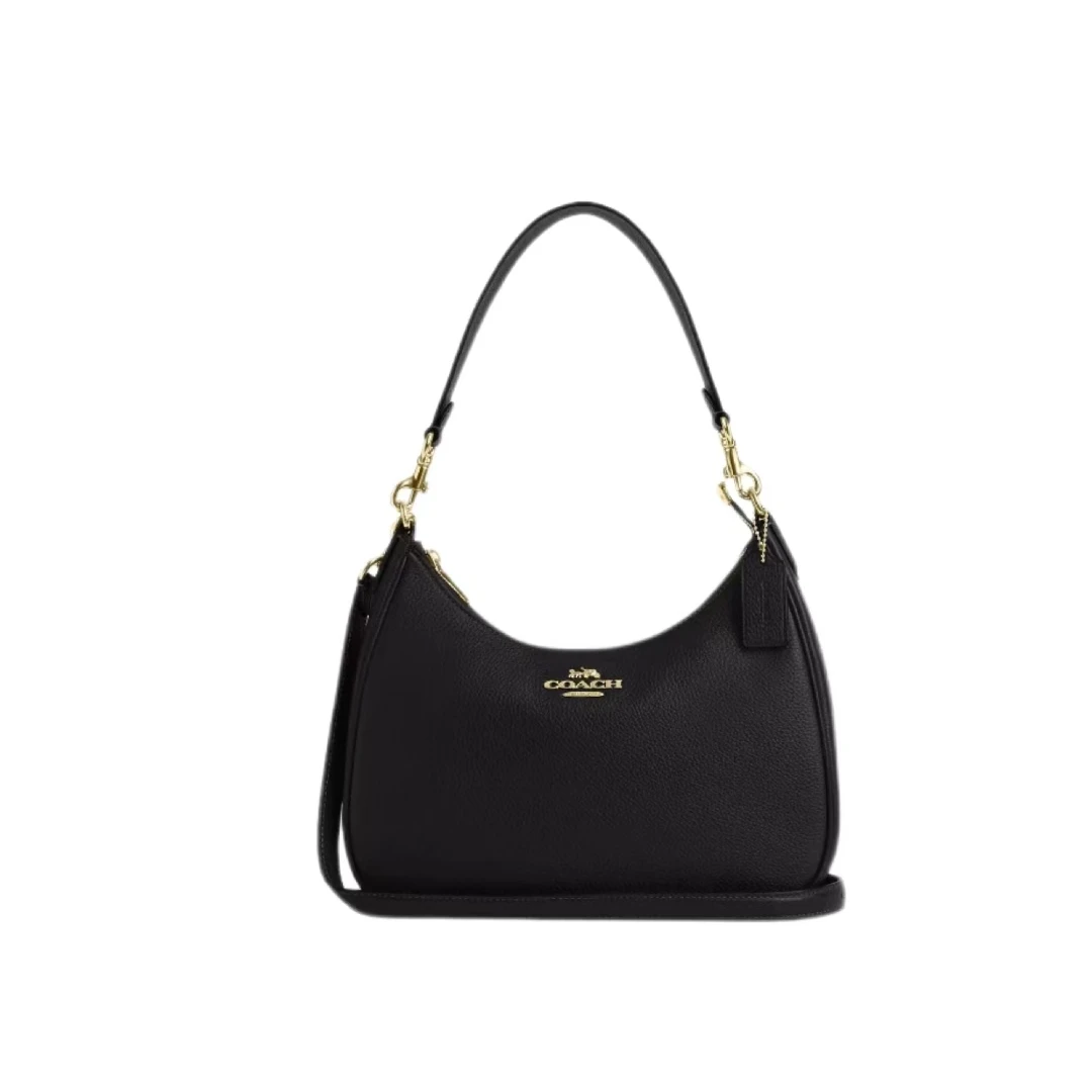 99新 COACH/蔻驰 【女神节】黑金腋下包/NN04/29X23X9