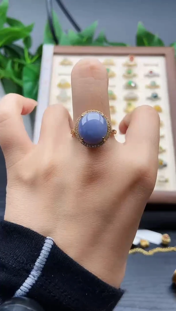 银S925镶嵌戒指翡翠12