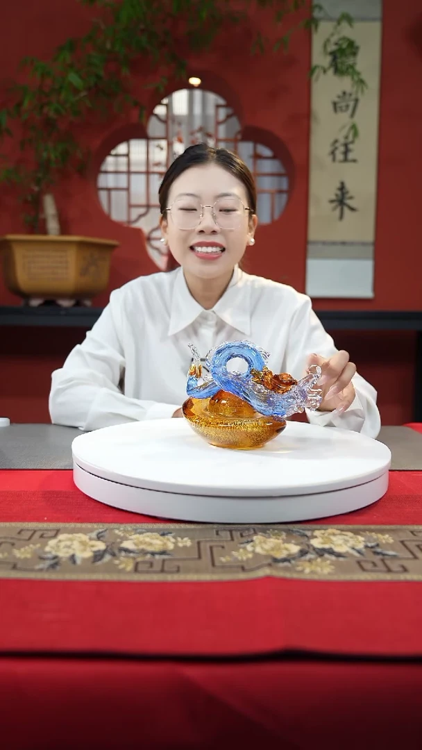 【闪购商品】琉璃手工艺品元宝龙