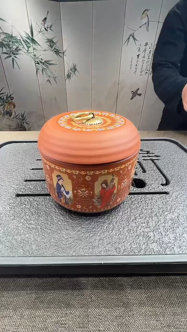 @微光茶器四大美人小号茶叶罐G2153