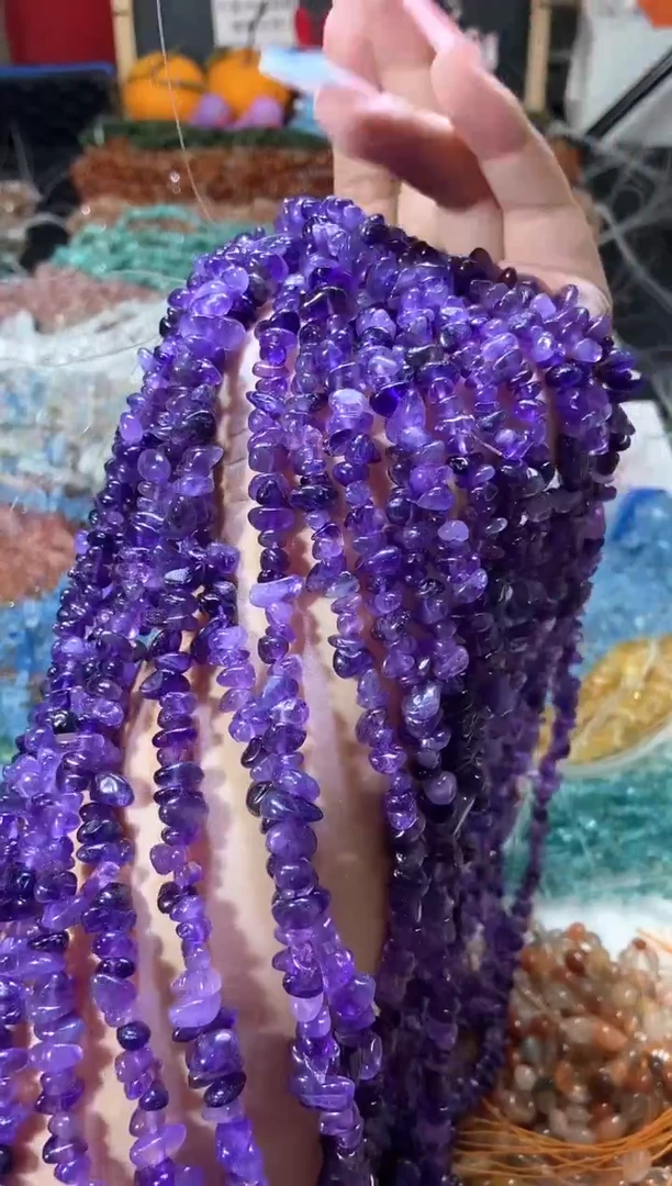 水晶珠宝半成品未镶嵌紫水晶