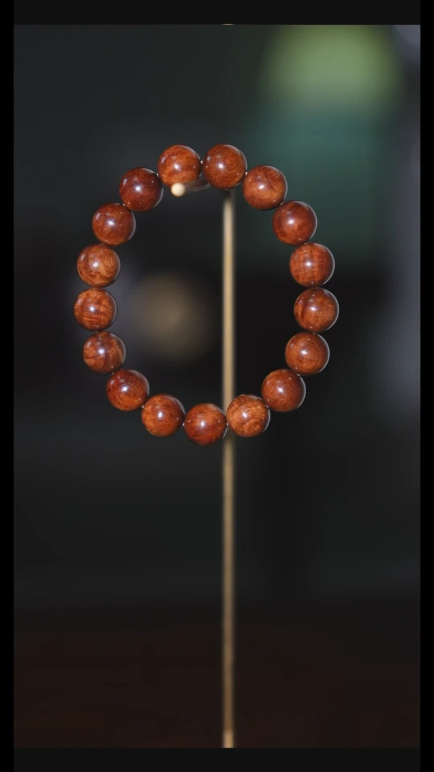 黄花梨/降香黄檀手串/手链海南黄花梨1.2/17单圈