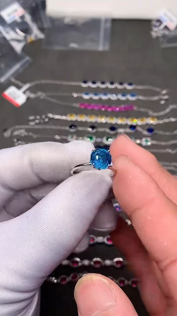 【闪购商品】托帕石戒指银S925镶嵌......