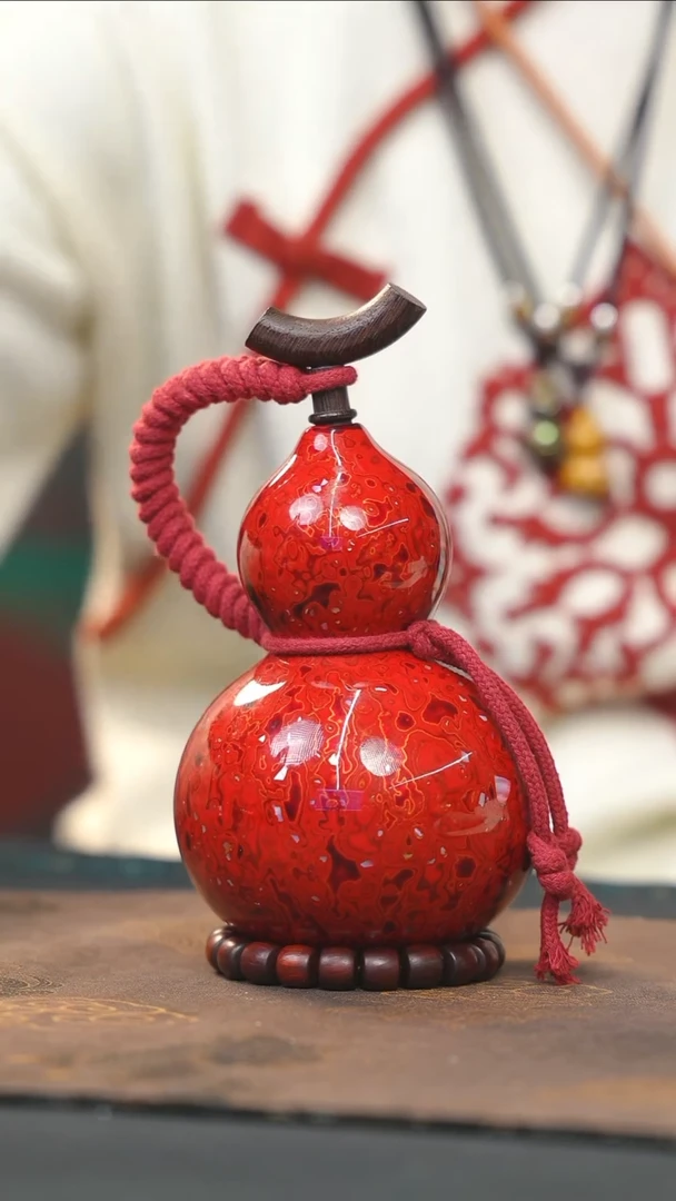 【闪购商品】RN183漆艺酒葫芦不包手串及旋转底座