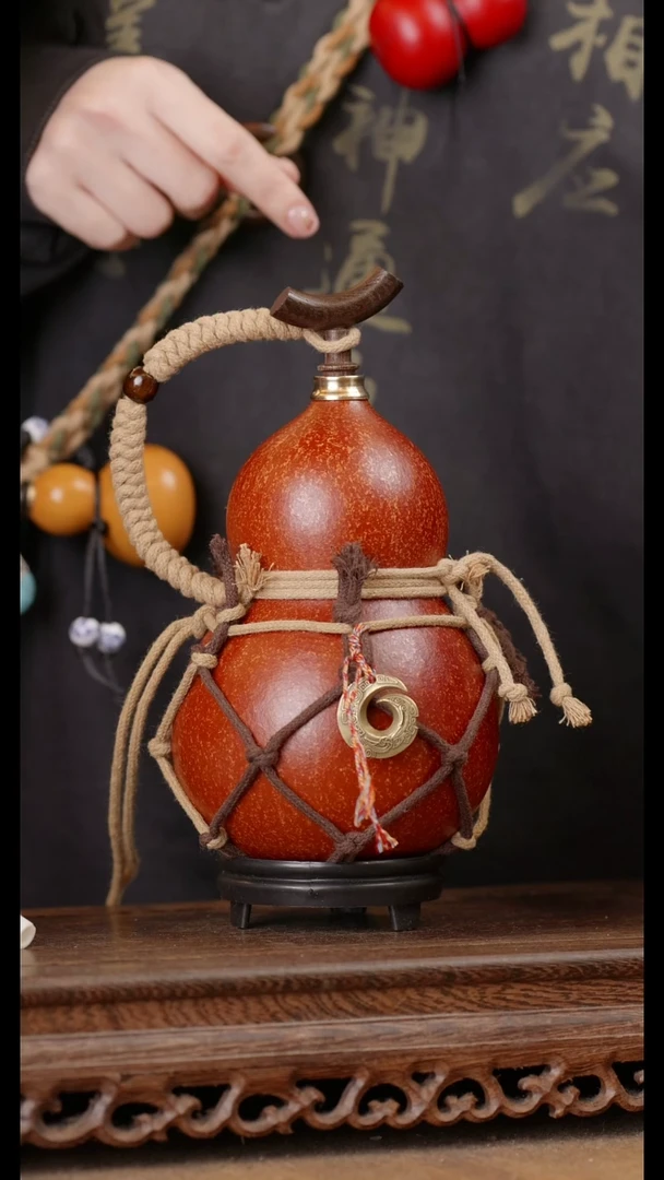 214号精品天然大漆酒葫芦一物一拍~