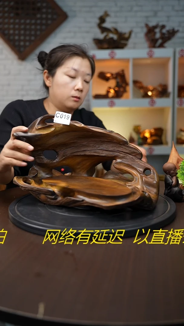 木木雕款壶*云南黑黄檀根艺摆台