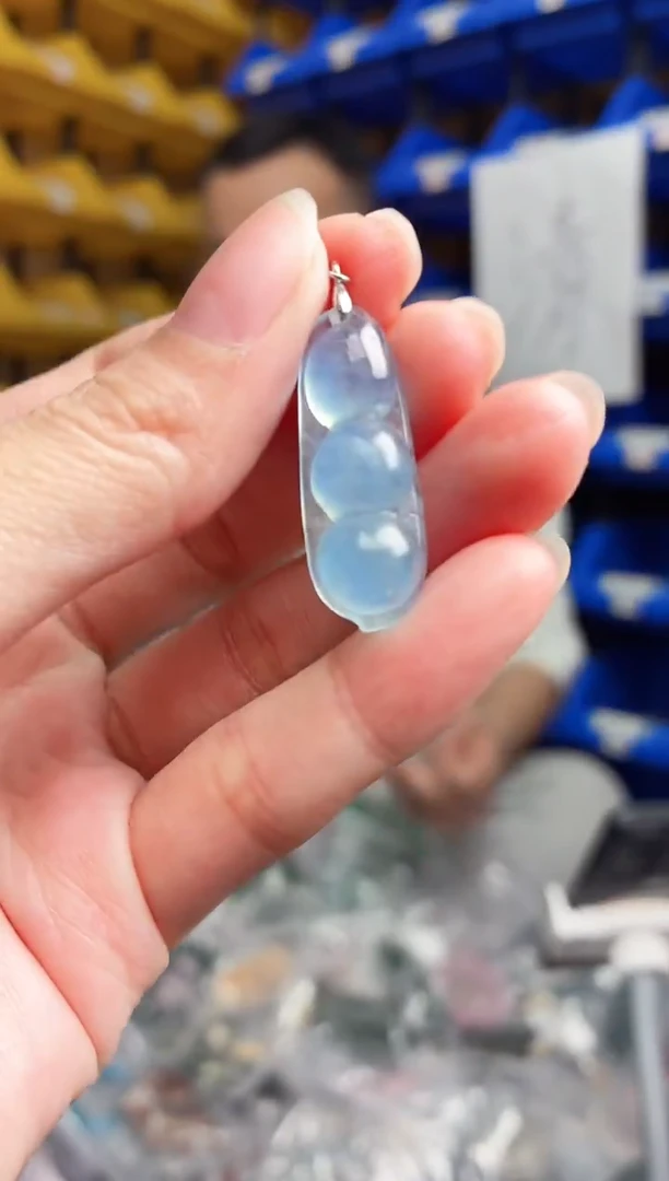 银S925镶嵌吊坠(不含链)海蓝宝石337