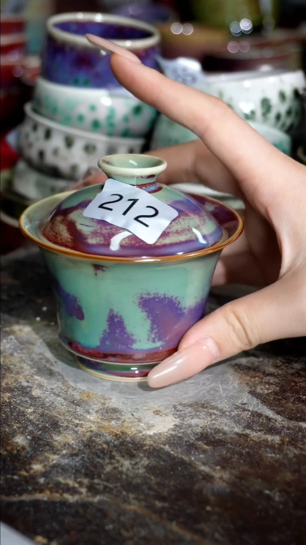 摆件精品窑变钧瓷茶器