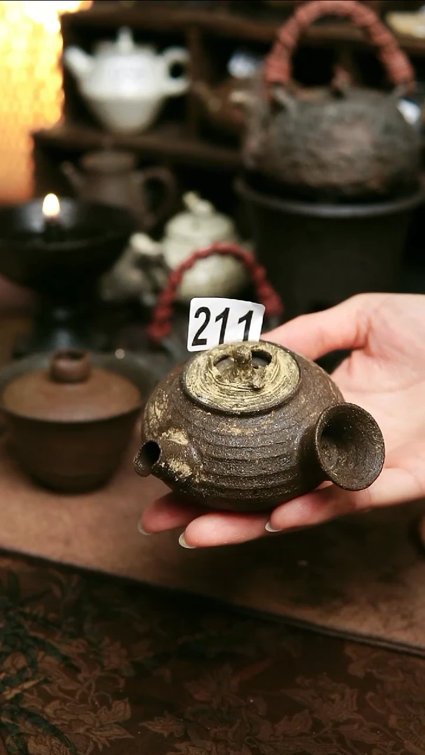 紫砂全手工侘寂风茶壶100-110毫升左右