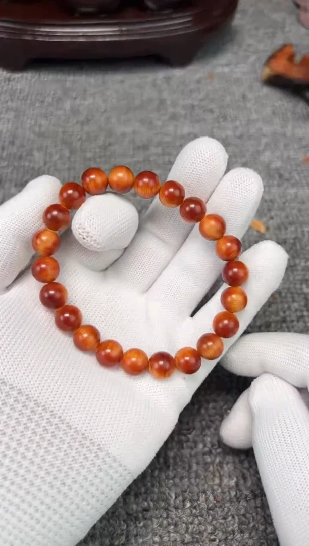 柏木（崖柏）1.0单圈圆珠红泥膏 质感天花板