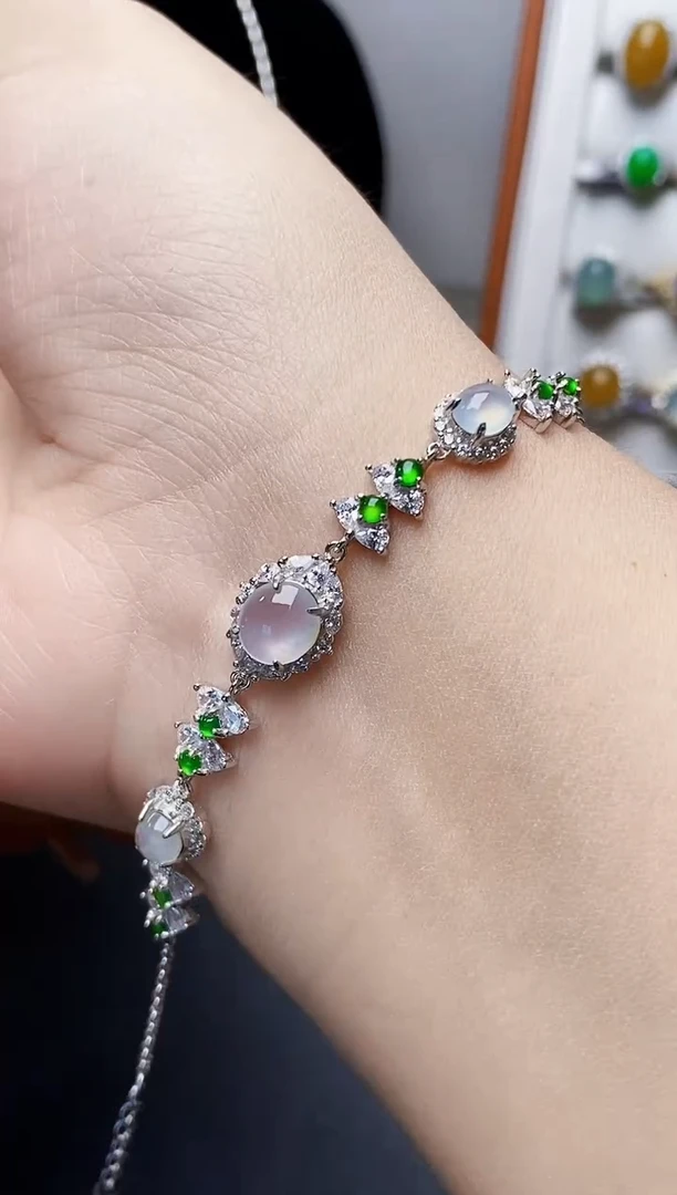 银S925镶嵌戒指翡翠0077