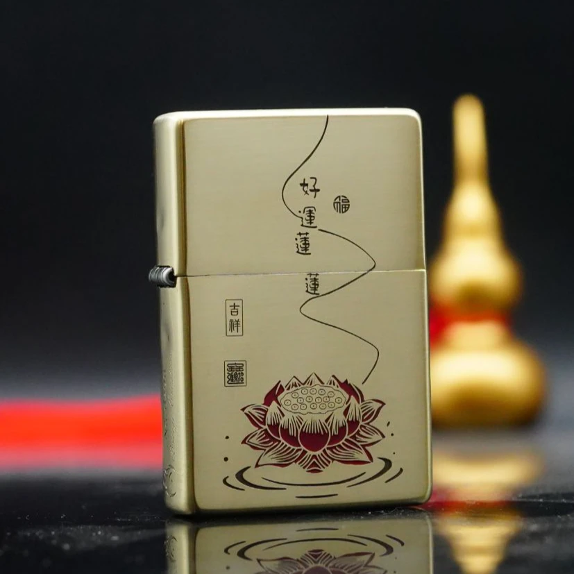 ZIPPO/之宝ZIPPO打火机   好运莲莲XF1937黄铜DYJ1