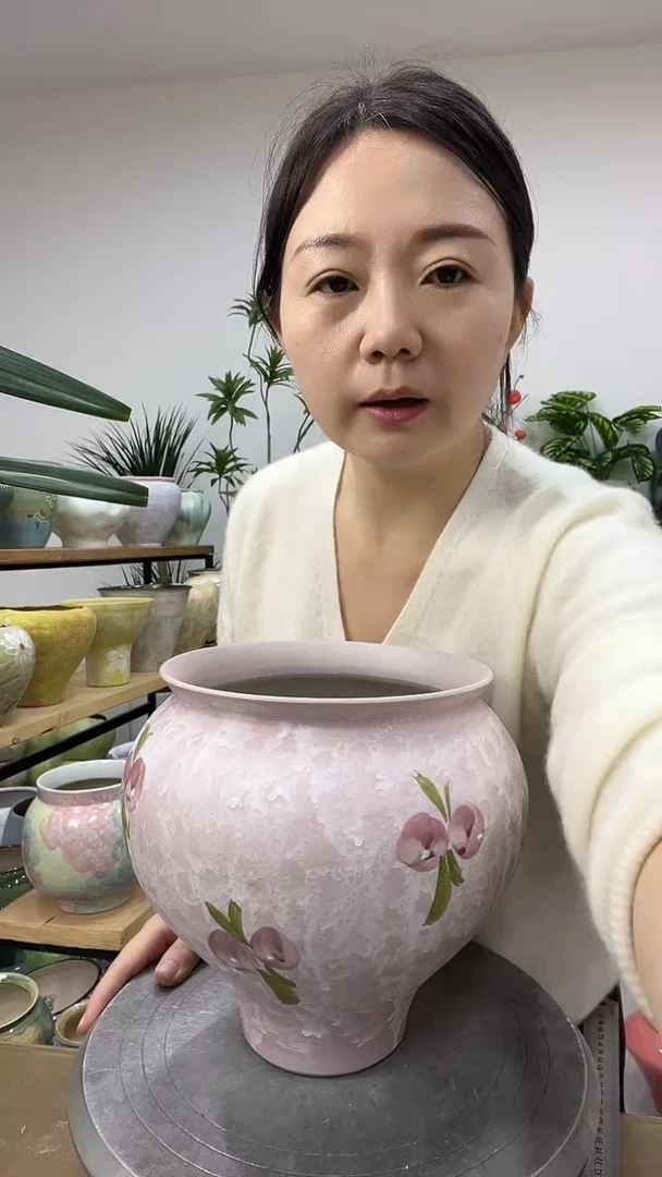 9.8陶瓷花盆直播链接高.  22    口17