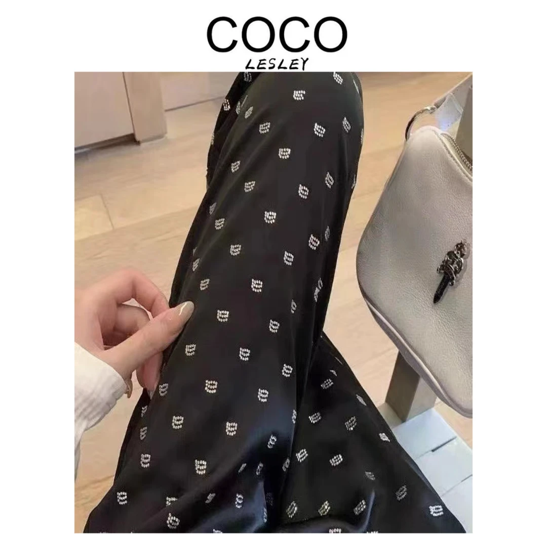 【COCO LESLEY】设计师款烫钻阔腿裤03