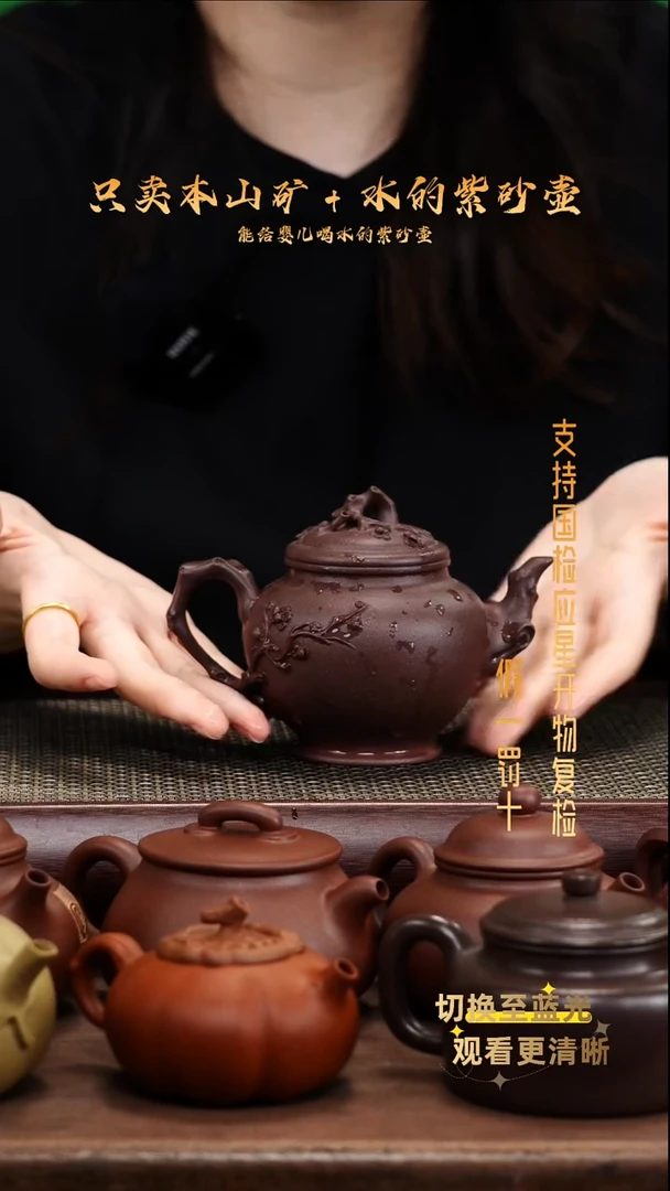 茶壶紫砂天青泥报春
