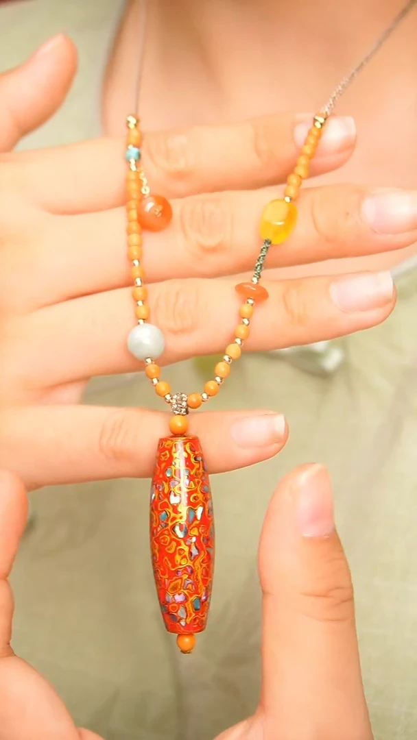 S02大漆天珠吊坠