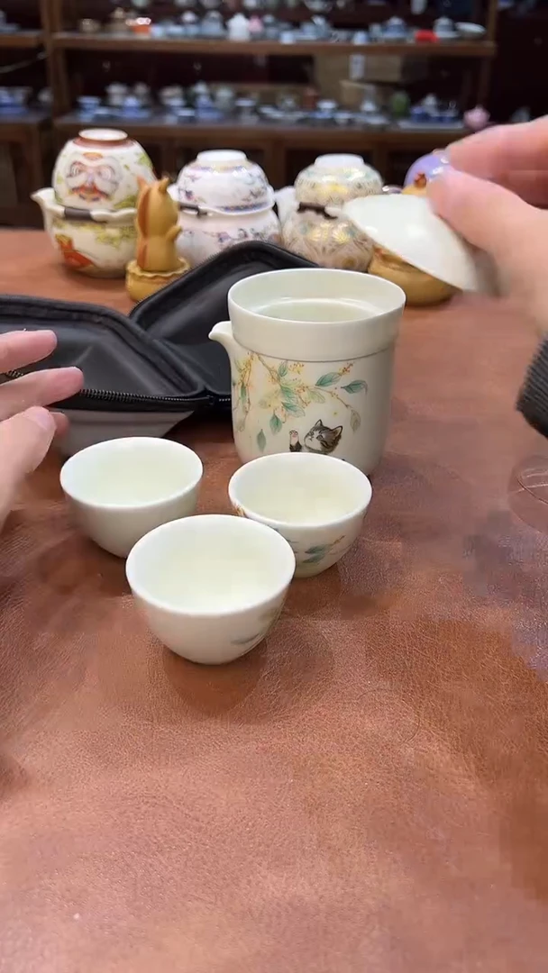 真的很便宜会开片的旅行茶具