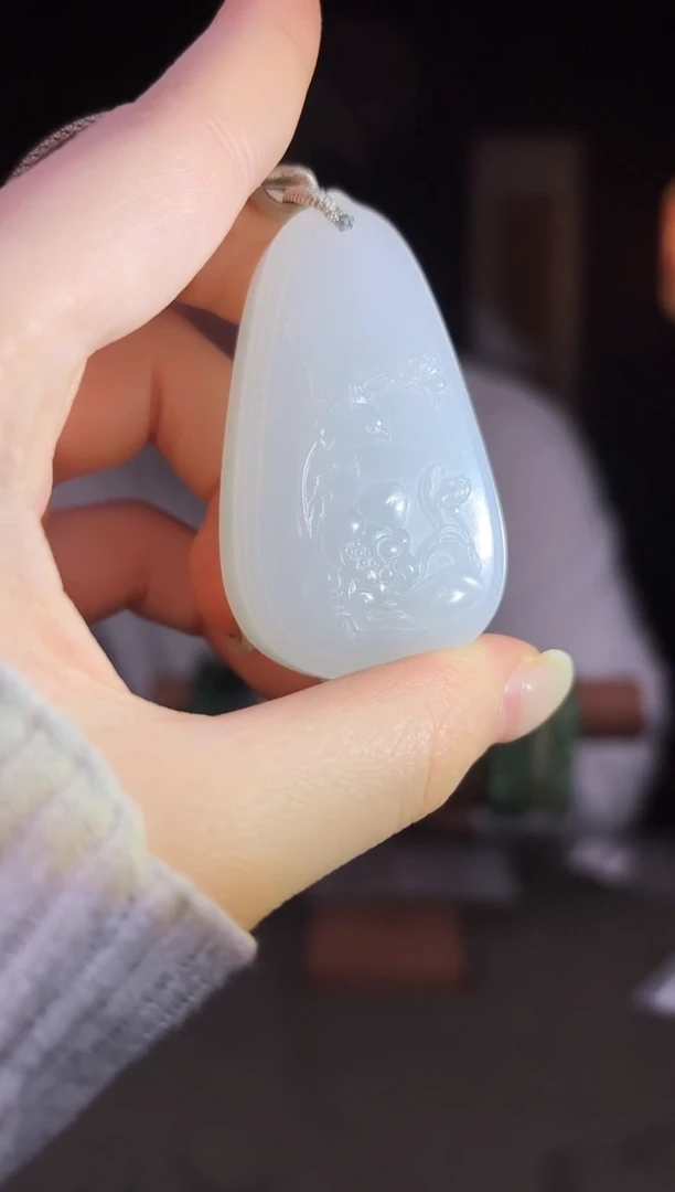 未镶嵌和田玉挂件027 和田玉喜事连连  2105020008