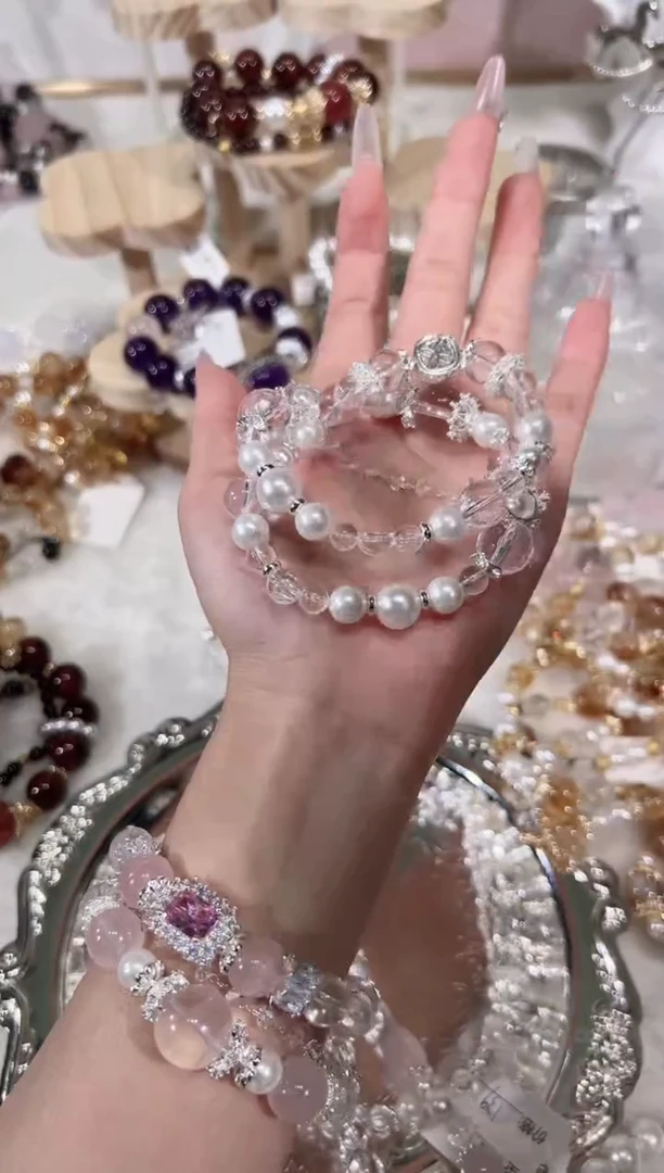 【闪购商品】水晶手链未镶嵌天然水晶默认微瑕 多样性发货发其一