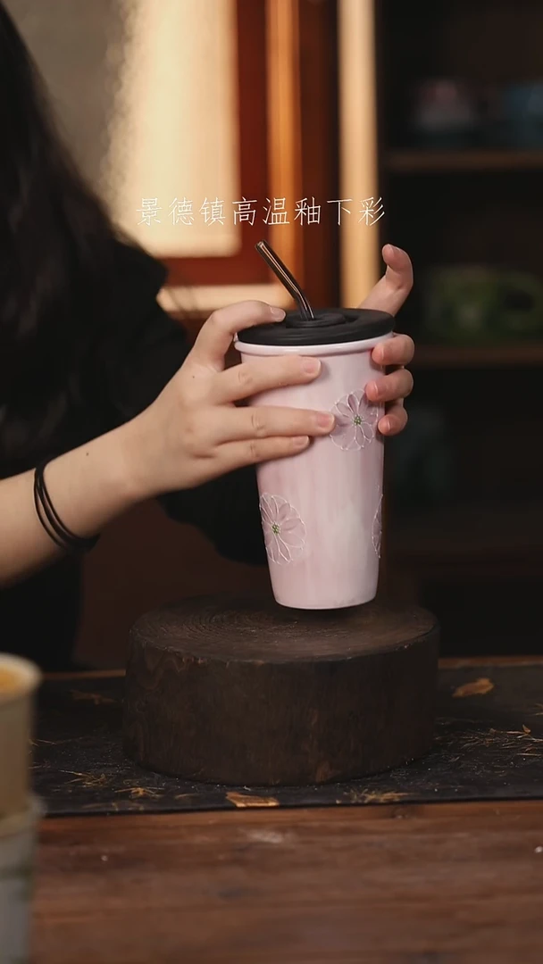 陶瓷景德镇高温釉下手绘陶瓷@L191@