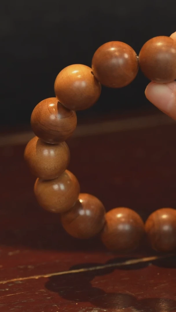 老山檀香老料|黑肉沉水级15mm*15颗