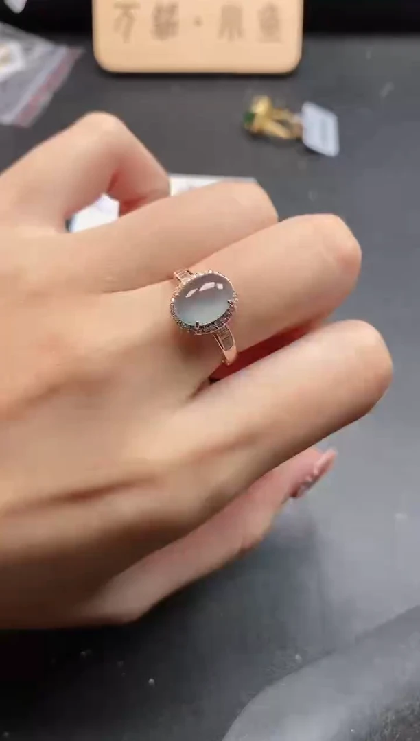 银S925镶嵌戒指翡翠51511